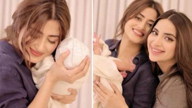 اس کی آنکھیں میرے جیسی ہیں: سجل علی کی بھانجی سے ملاقات کی تصاویر وائرل