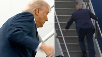 امریکی صدر ڈونلڈ ٹرمپ کی ایئرفورس ون میں روانگی، خوش مزاجی کے ساتھ سفر کا آغاز