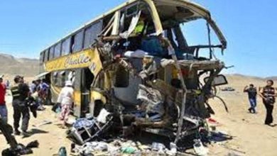 پیرو میں المناک حادثہ: مسافر بس کھائی میں گرنے سے 18 افراد جاں بحق، 29 زخمی