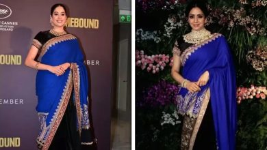 سری دیوی کی انوشکا و ویرات شادی پر پہنی گئی ساڑھی جھانوی کپور نے پہن لی