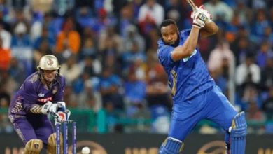 کیرون پولارڈ کی تباہ کن اننگز، 29 گیندوں پر 65 رنز — چھکوں کی برسات سے میدان گونج اٹھا