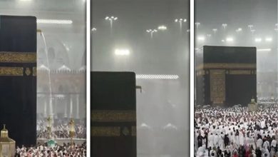 نماز استسقاء کے بعد مکہ مکرمہ میں بارش، مسجد الحرام سے عبادت کے روح پرور مناظر وائرل