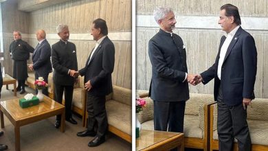 ڈھاکا میں ایاز صادق اور جے شنکر کی غیر رسمی ملاقات