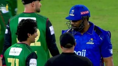 آئی ایل ٹی 20 فائنل: نسیم شاہ اور کیرون پولارڈ کے درمیان تلخ کلامی، میدان میں ہی حساب برابر